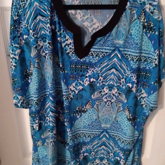 EUC 2X CJ Banks blue top - Picture 1 of 4